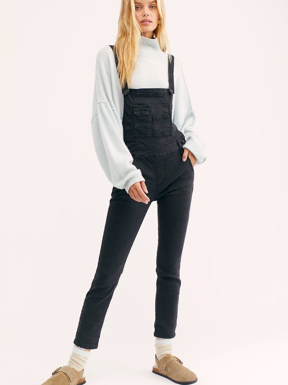 Free People Denim Overalls
